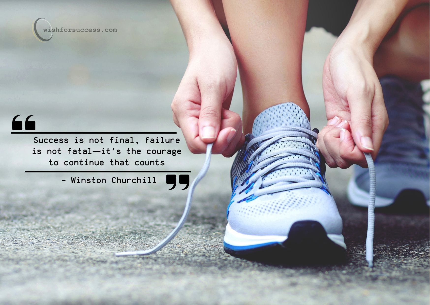never-give-up-quotes (1) a person tying a shoelace
