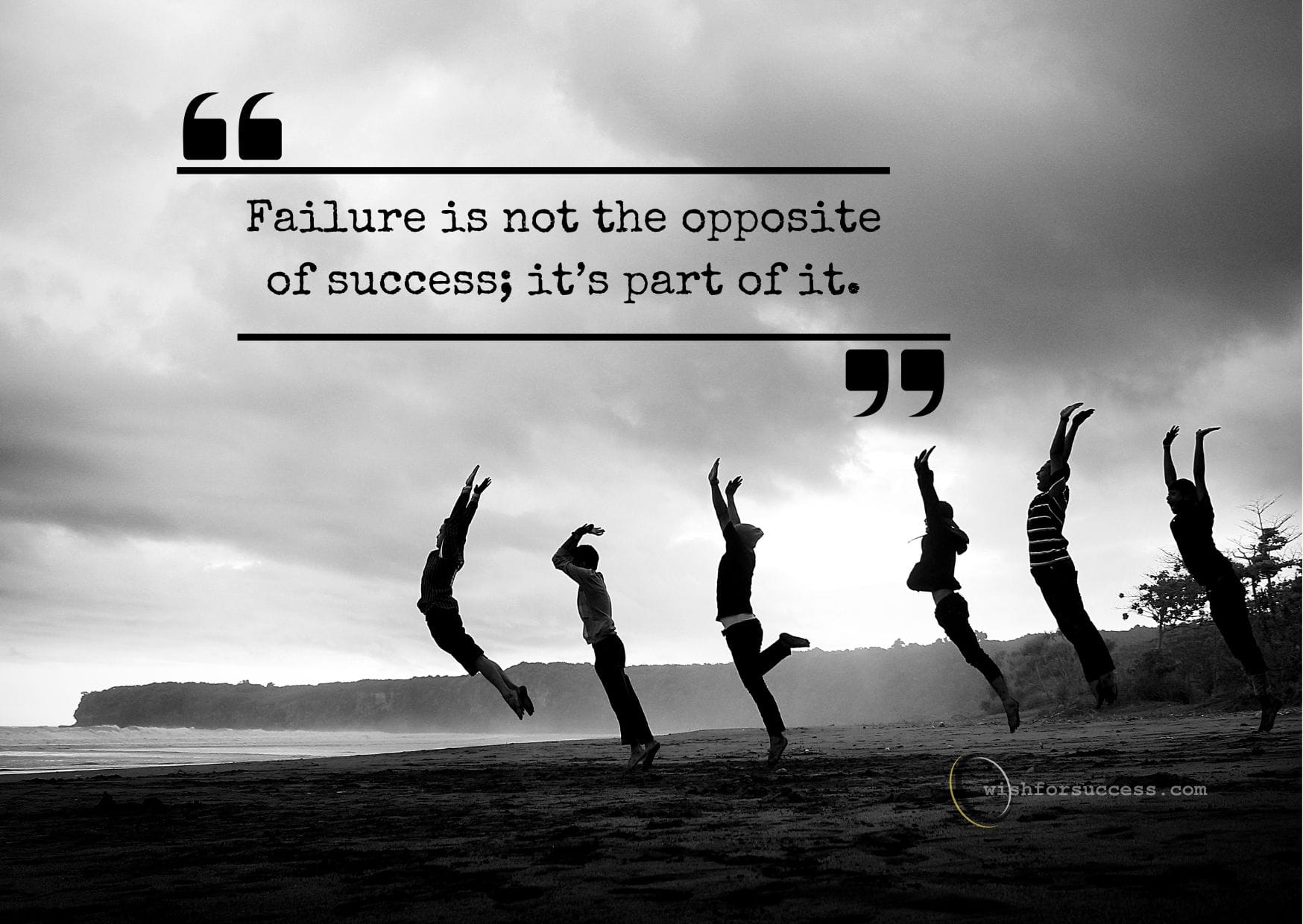 never-give-up-quotes (5) "Never give up" quote with a black and white background featuring a sea beach workout image.