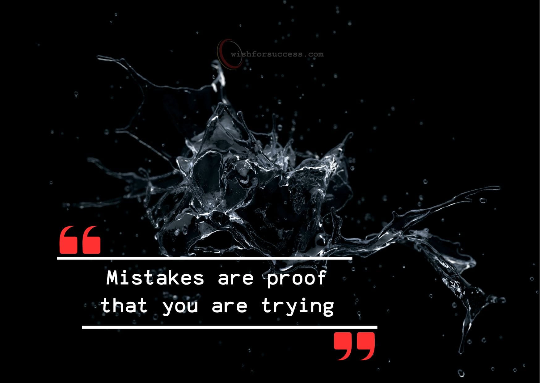 never-give-up-quotes (9) Never give up" quote with a black background and water droplets